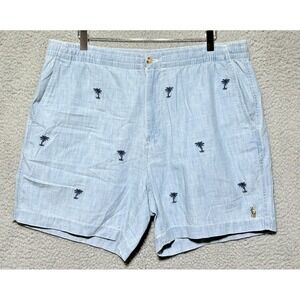 Polo Ralph Lauren Classic Fit Prepster Shorts Mens Size XL Chambray Palms Golf
